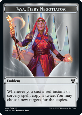 Dominaria United - Emblem - Jaya, Fiery Negotiator - Brand New